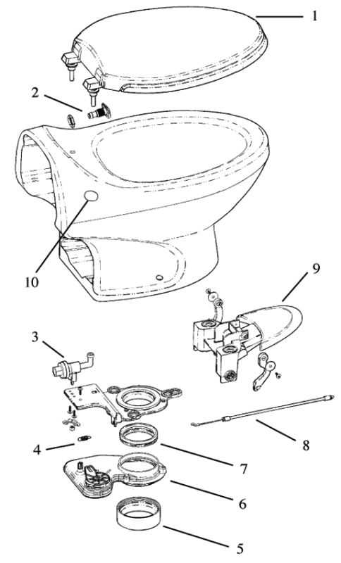 sealand toilet parts diagram