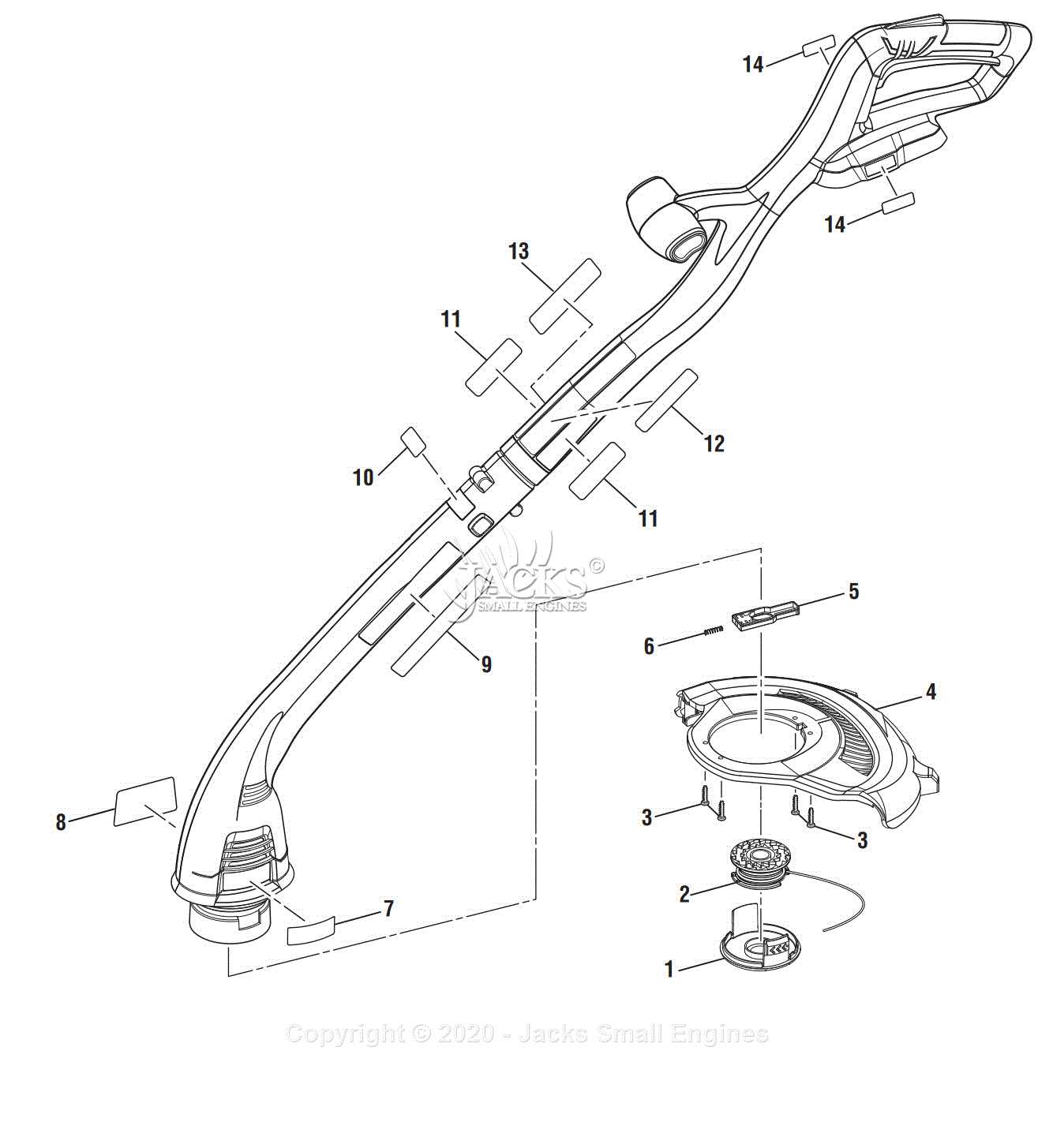 ryobi trimmer parts diagram