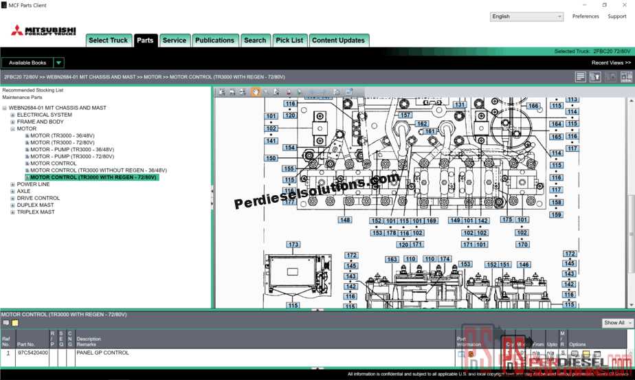 mitsubishi forklift parts diagram