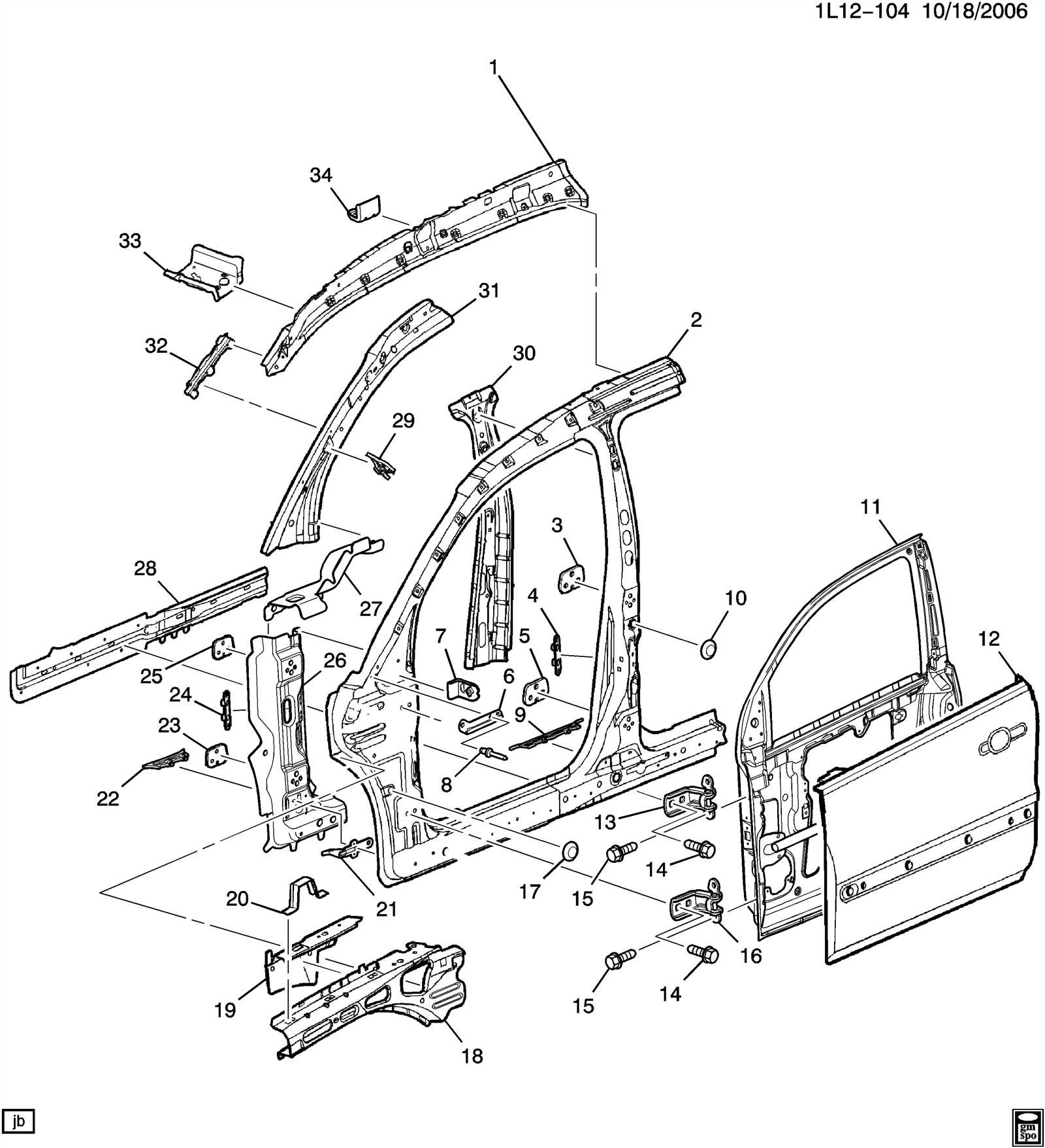 chevy equinox body parts diagram