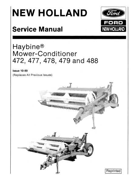 new holland 488 haybine parts diagram