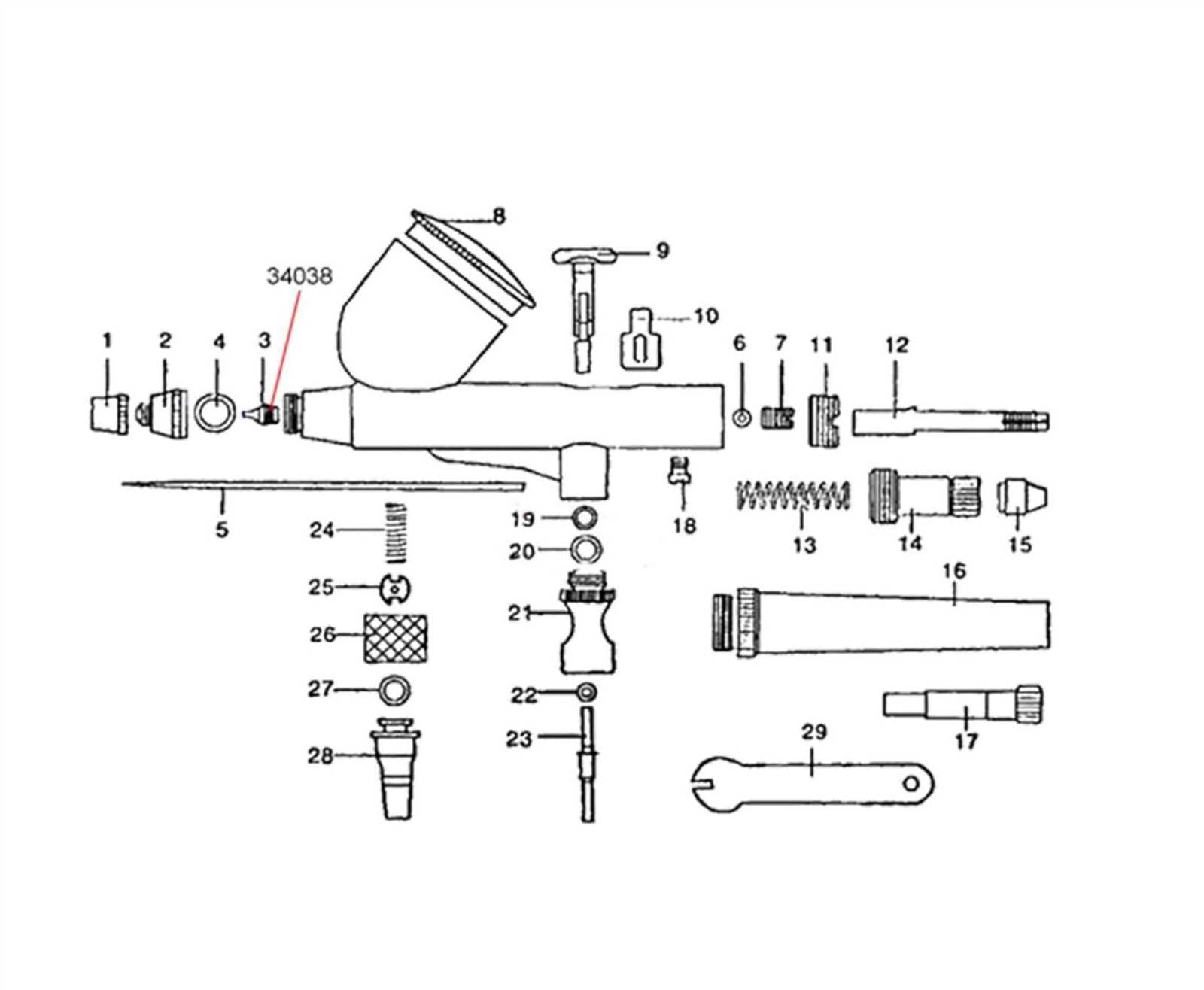 airbrush parts diagram