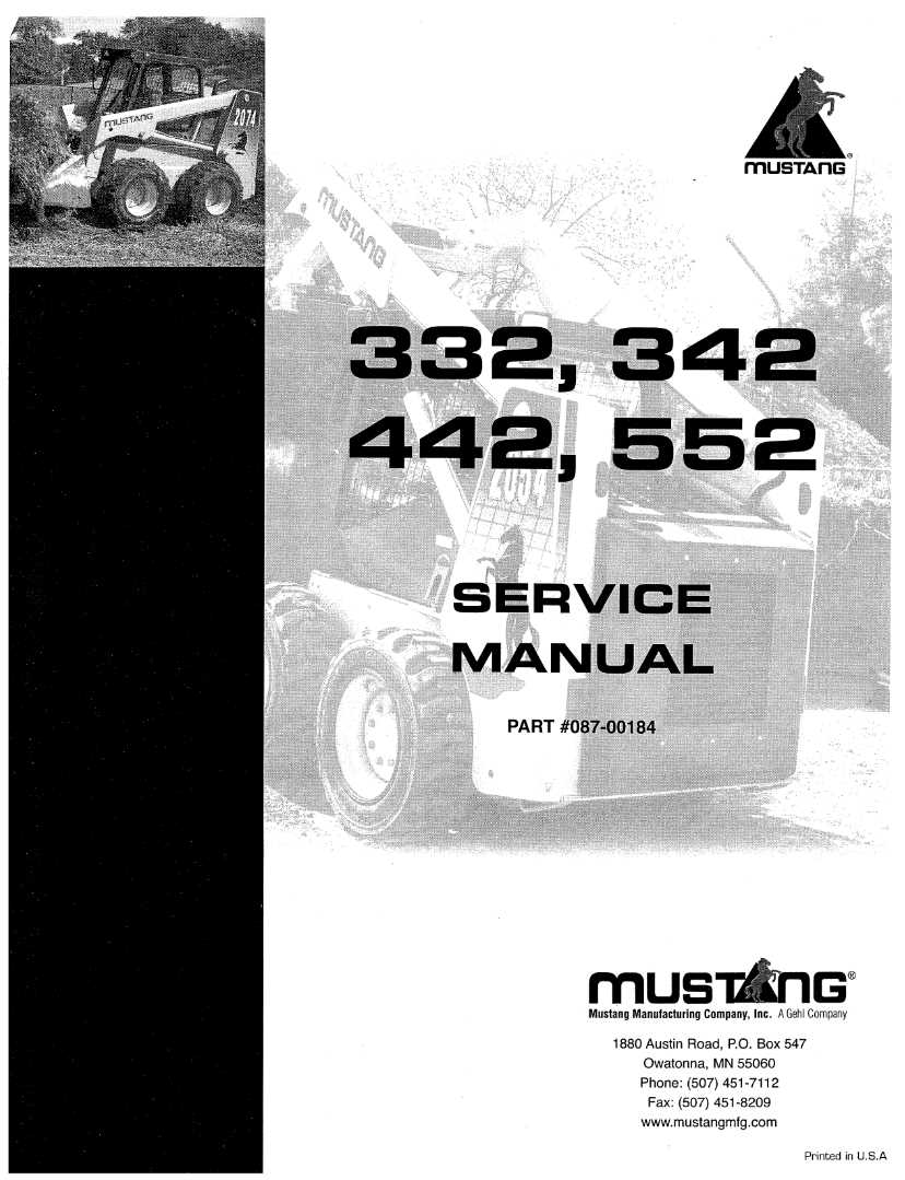 mustang skid steer parts diagram