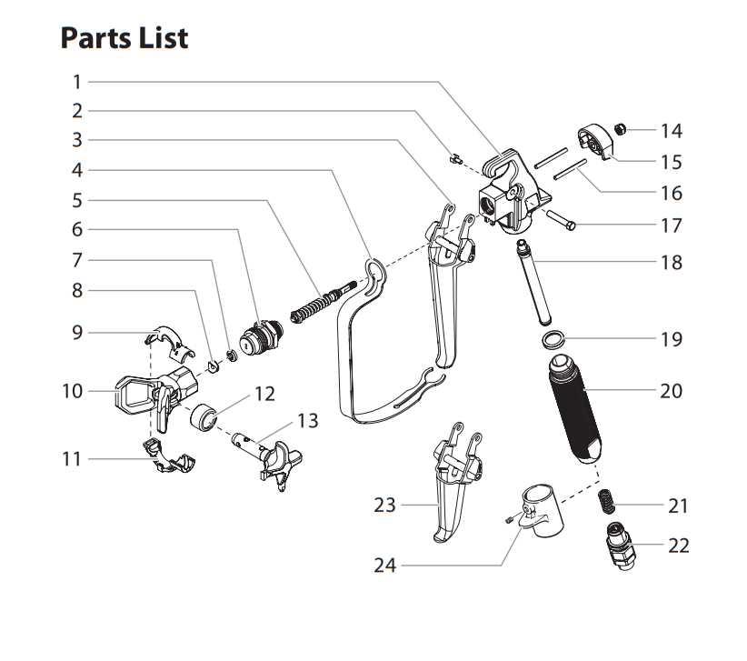 spray gun parts diagram