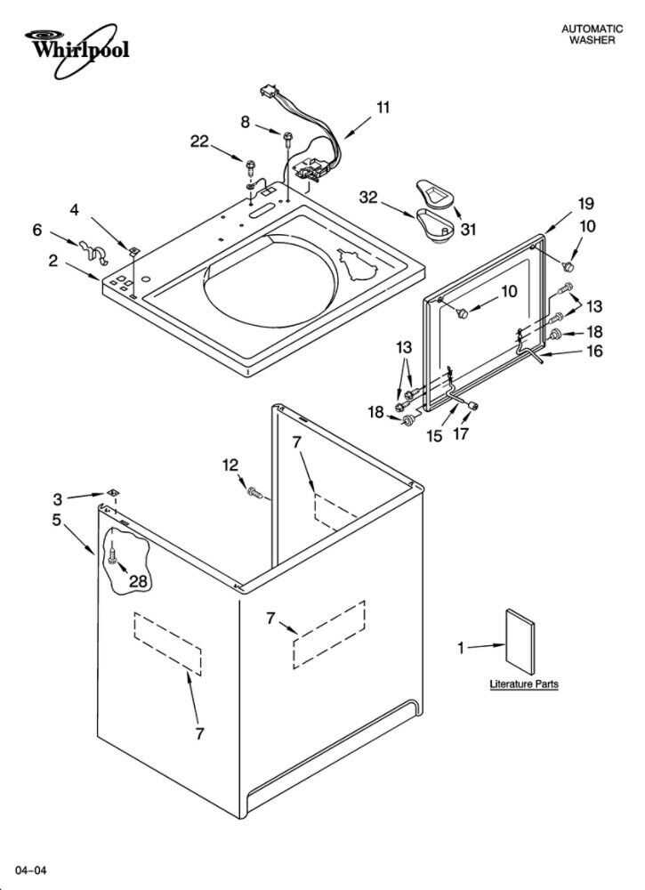 whirlpool ultimate care ii parts diagram