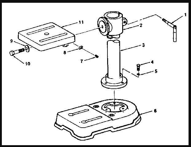 craftsman drill press parts diagram