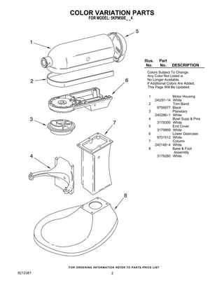 kitchenaid parts diagram