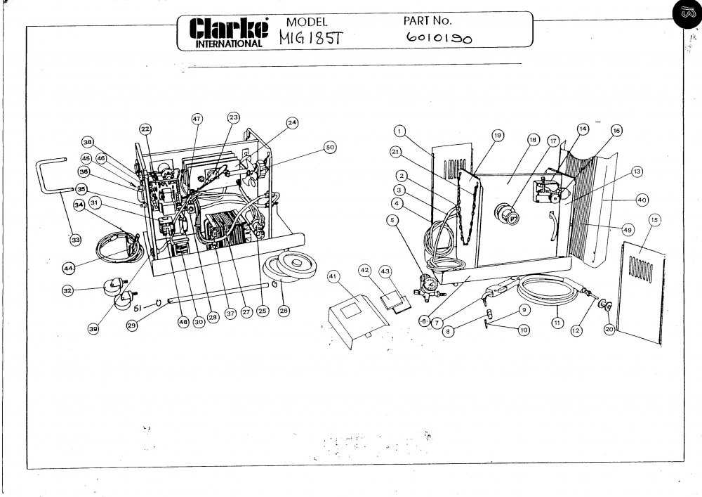 mig welder parts diagram