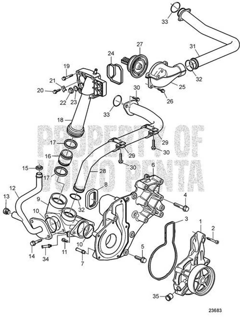 volvo penta 5.7 gi parts diagram