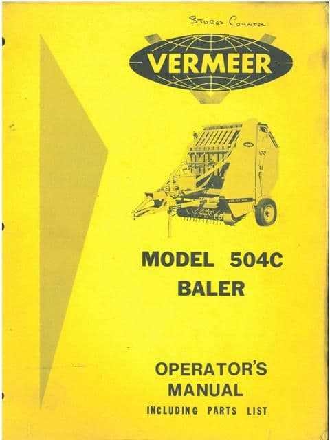 vermeer baler parts diagram