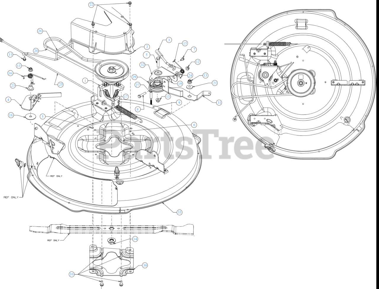 murray lawn mower deck parts diagram