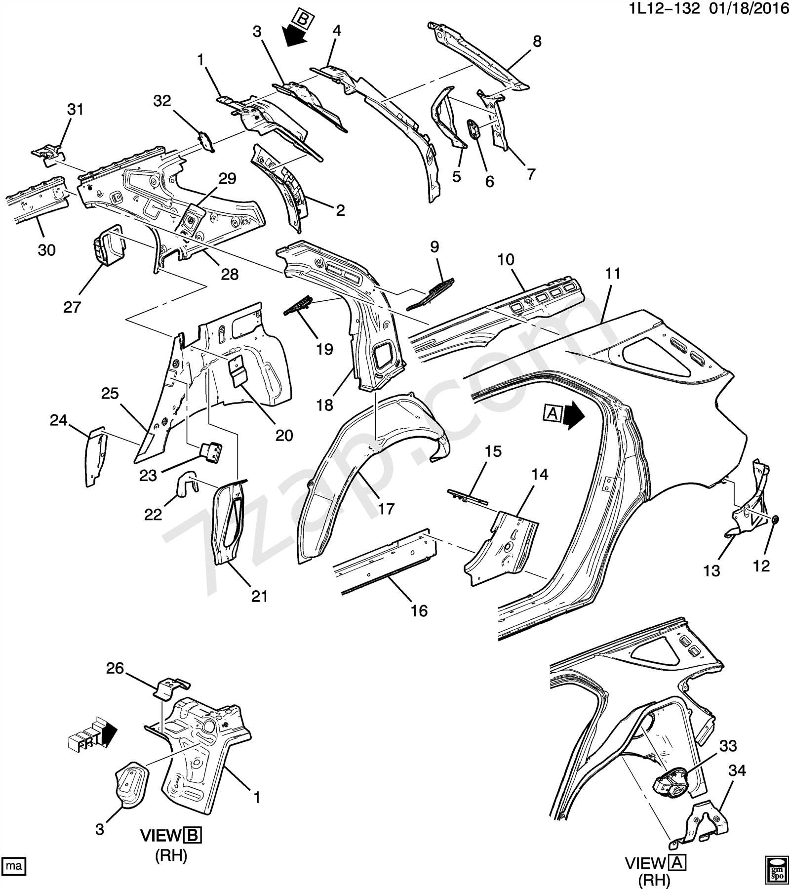 chevy equinox body parts diagram