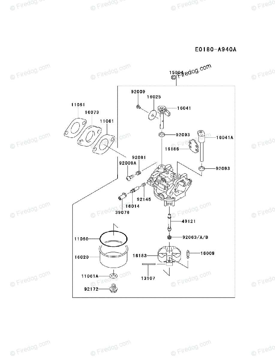 lawn mower carburetor parts diagram