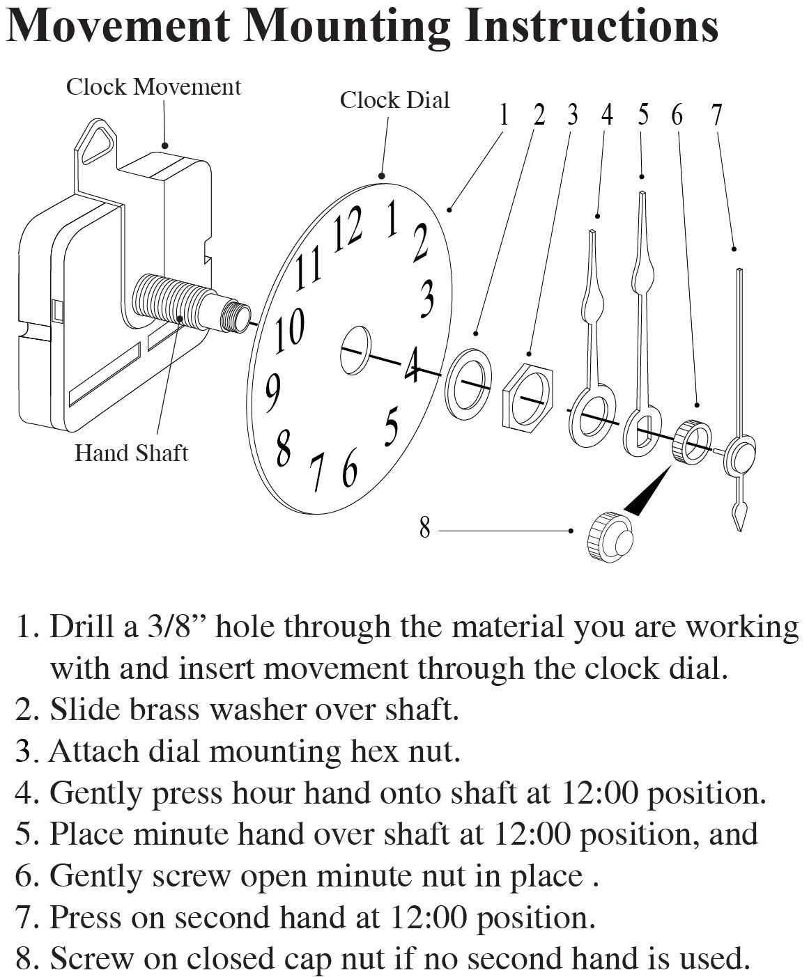 clock parts diagram