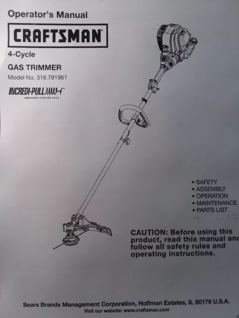 craftsman weedwacker model 316 parts diagram