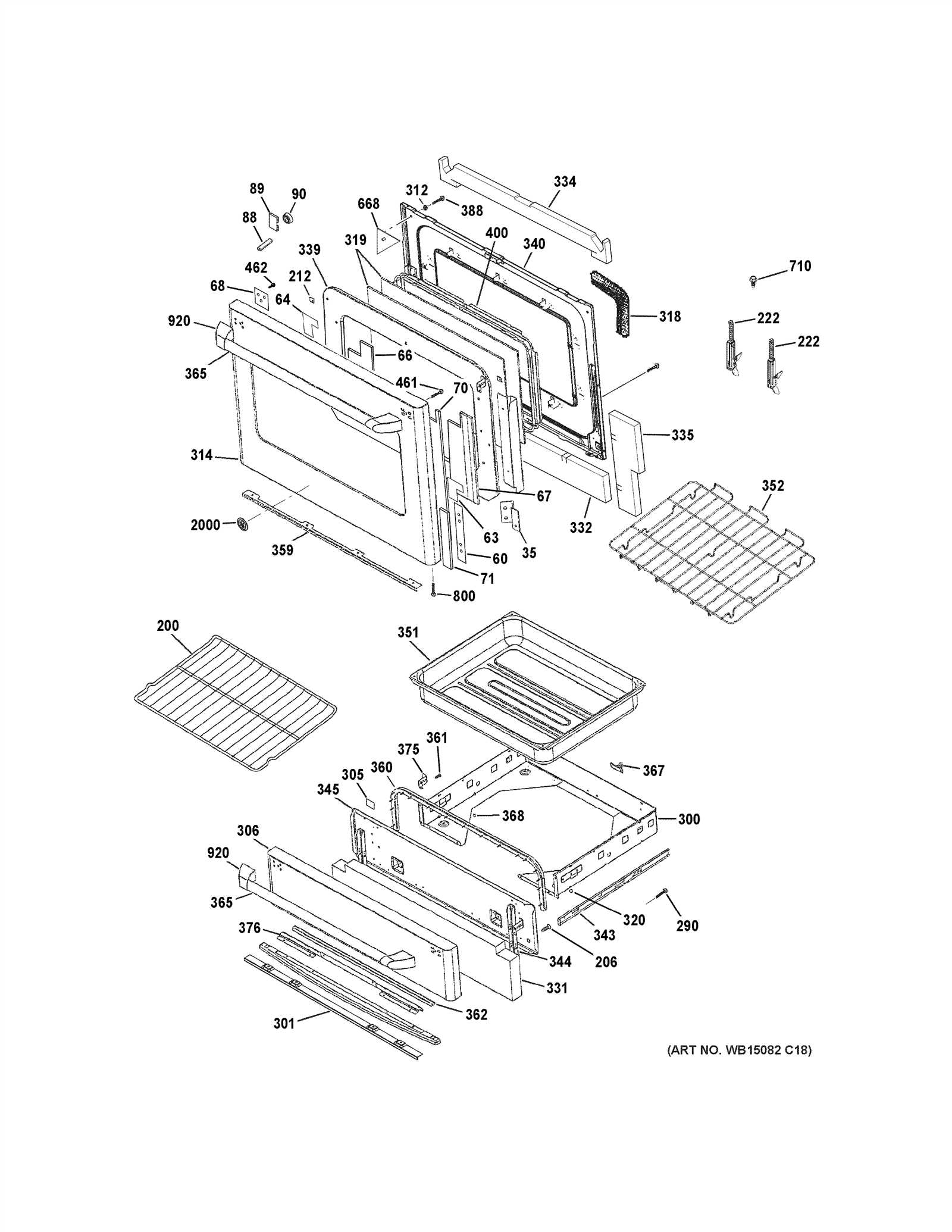 ge gas stove parts diagram