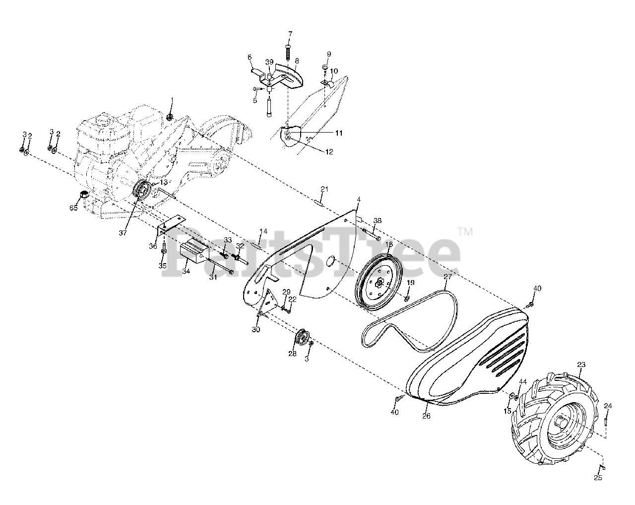 maxim tiller parts diagram