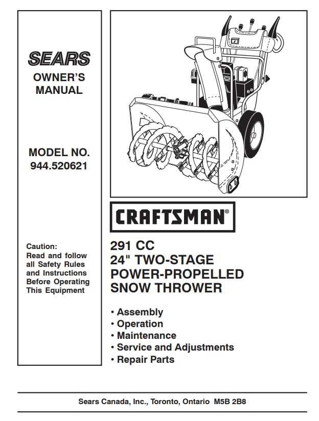 24 inch craftsman snowblower parts diagram