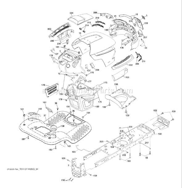 husqvarna yth2348 parts diagram