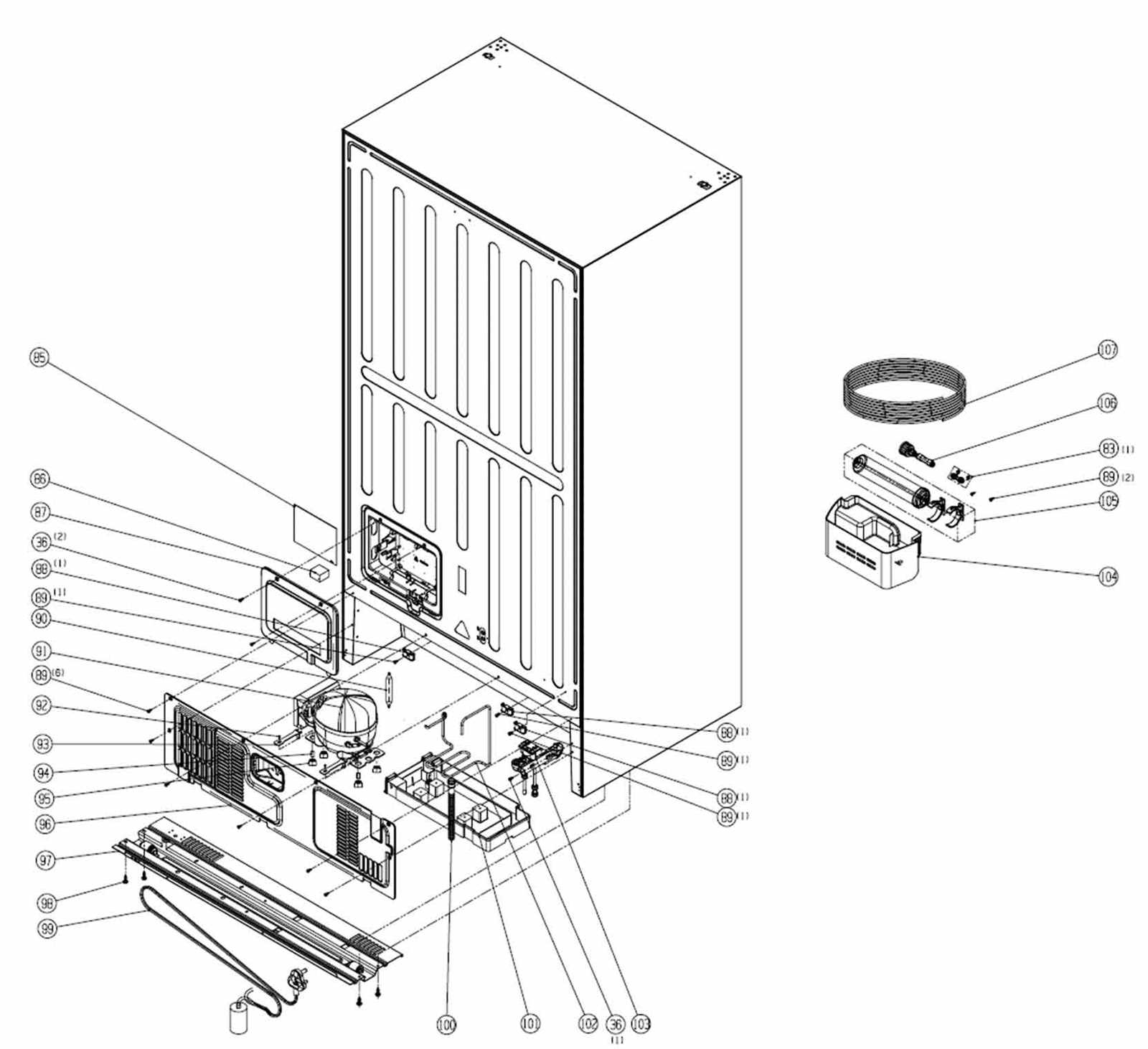 hisense refrigerator parts diagram