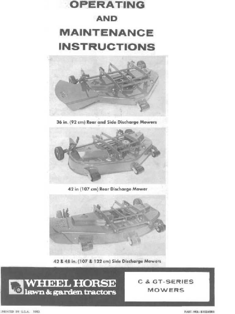 wheel horse mower deck parts diagram