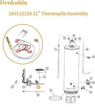 gas hot water heater parts diagram