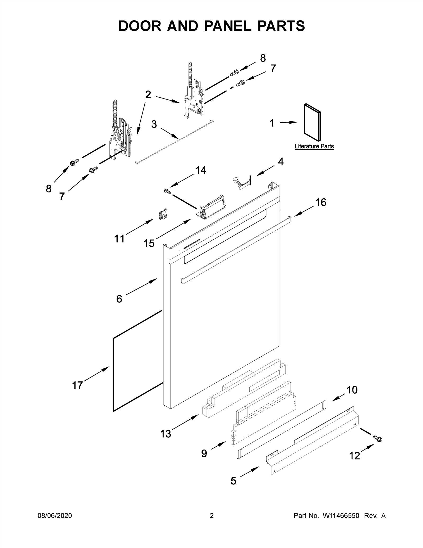 whirlpool gold series dishwasher parts diagram