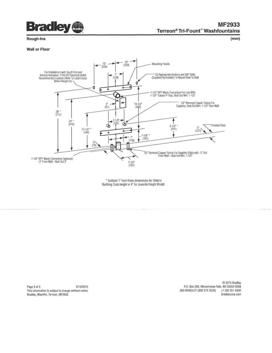 bradley wash fountain parts diagram