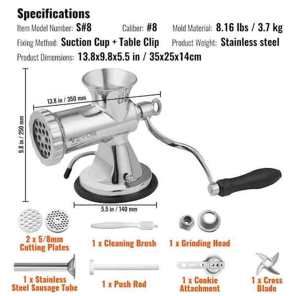 meat grinder parts diagram