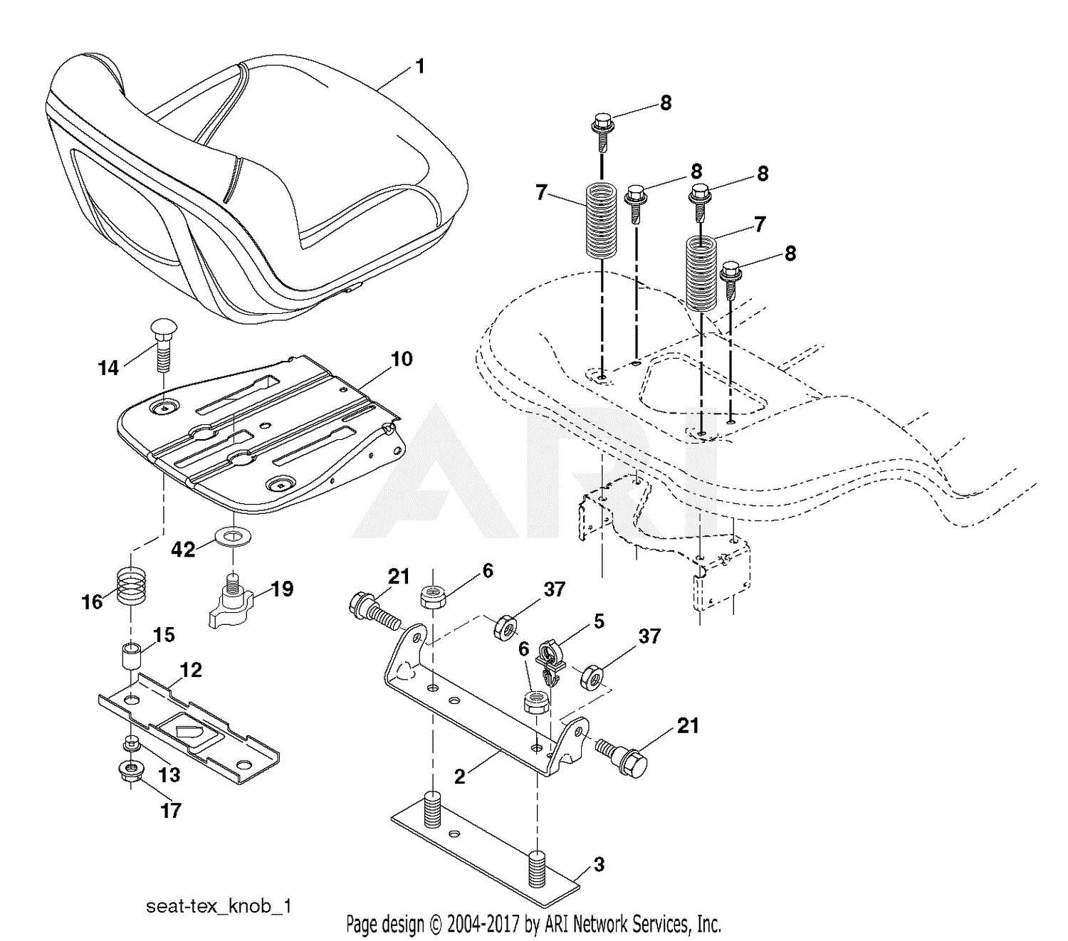 poulan pro 42 inch riding mower parts diagram