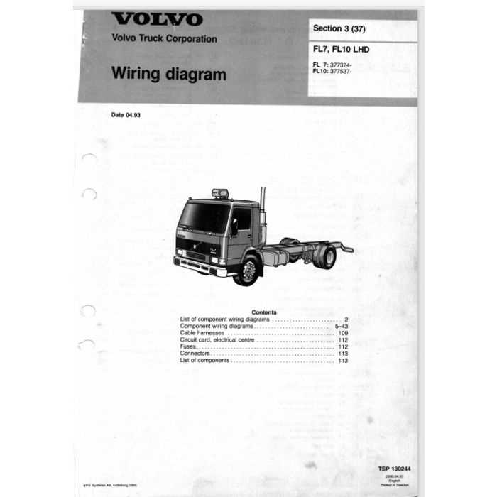 volvo truck parts diagram