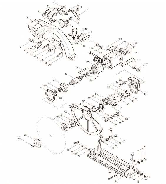 makita circular saw parts diagram