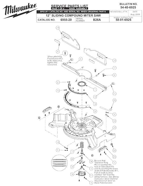 chop saw parts diagram