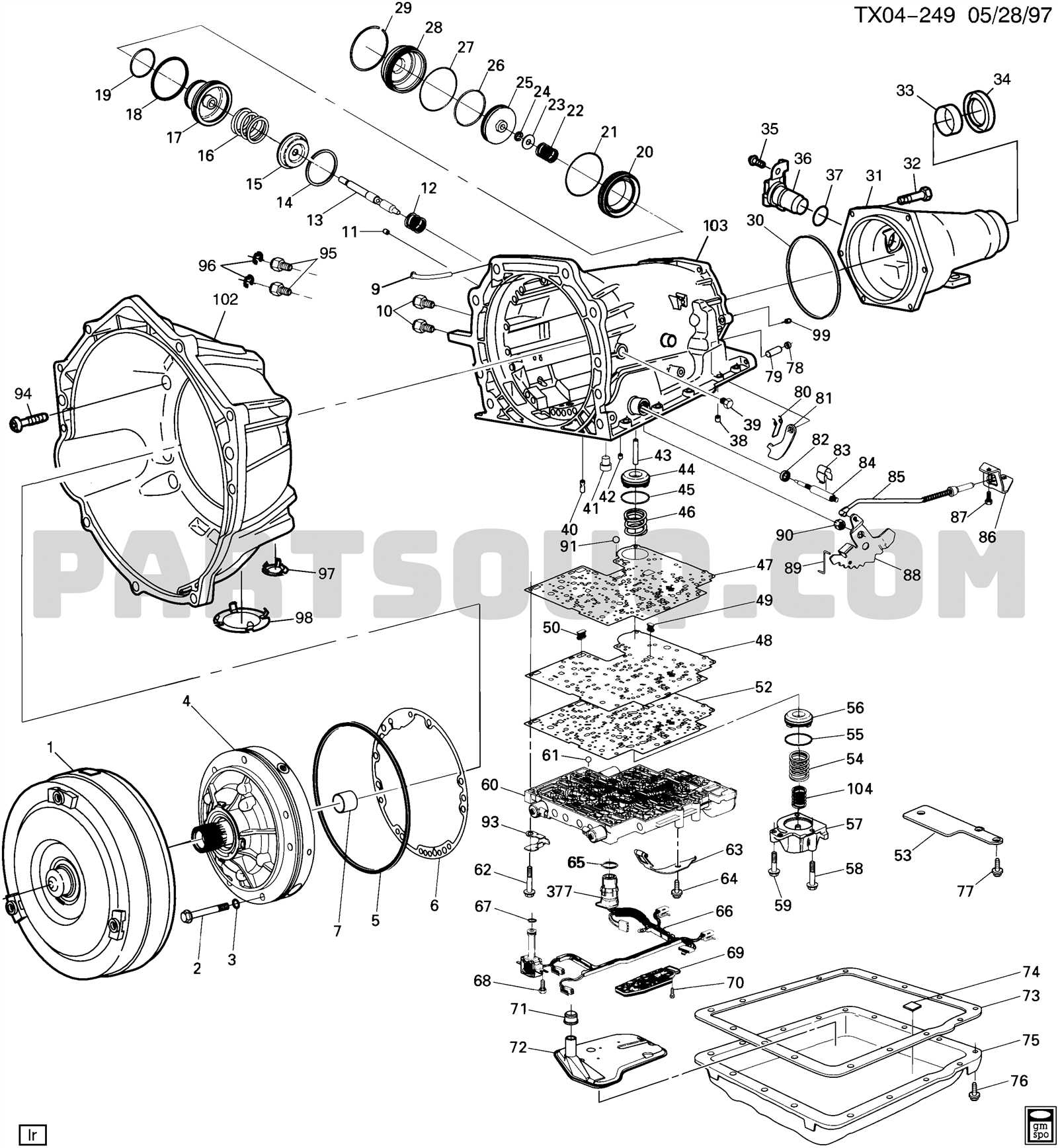 Comprehensive 4L60E Parts Diagram for Easy Reference