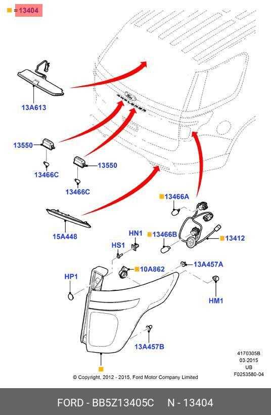 ford explorer body parts diagram