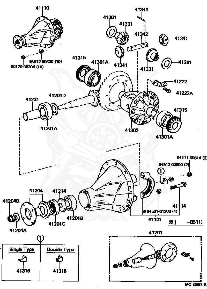 rear differential parts diagram