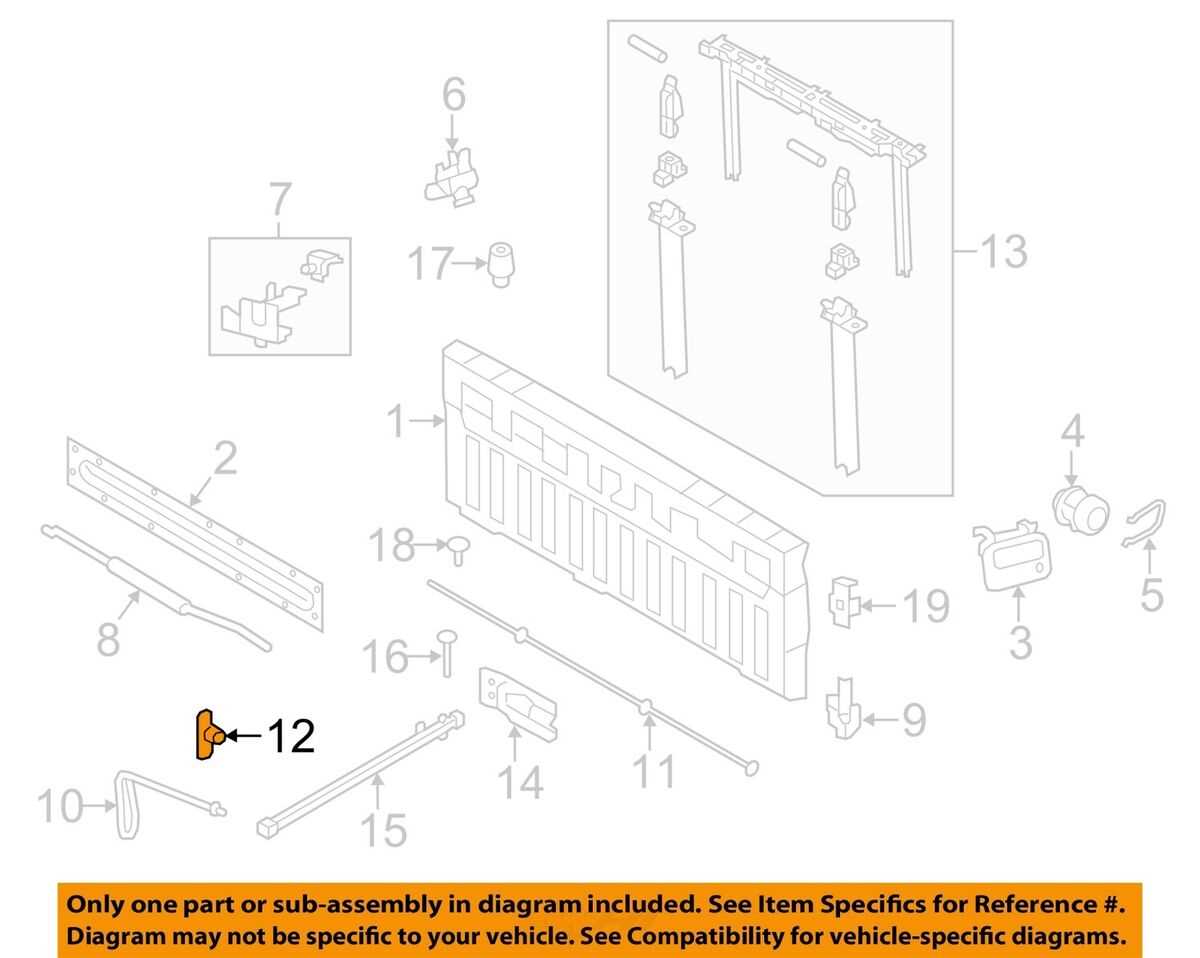 ford f150 tailgate parts diagram