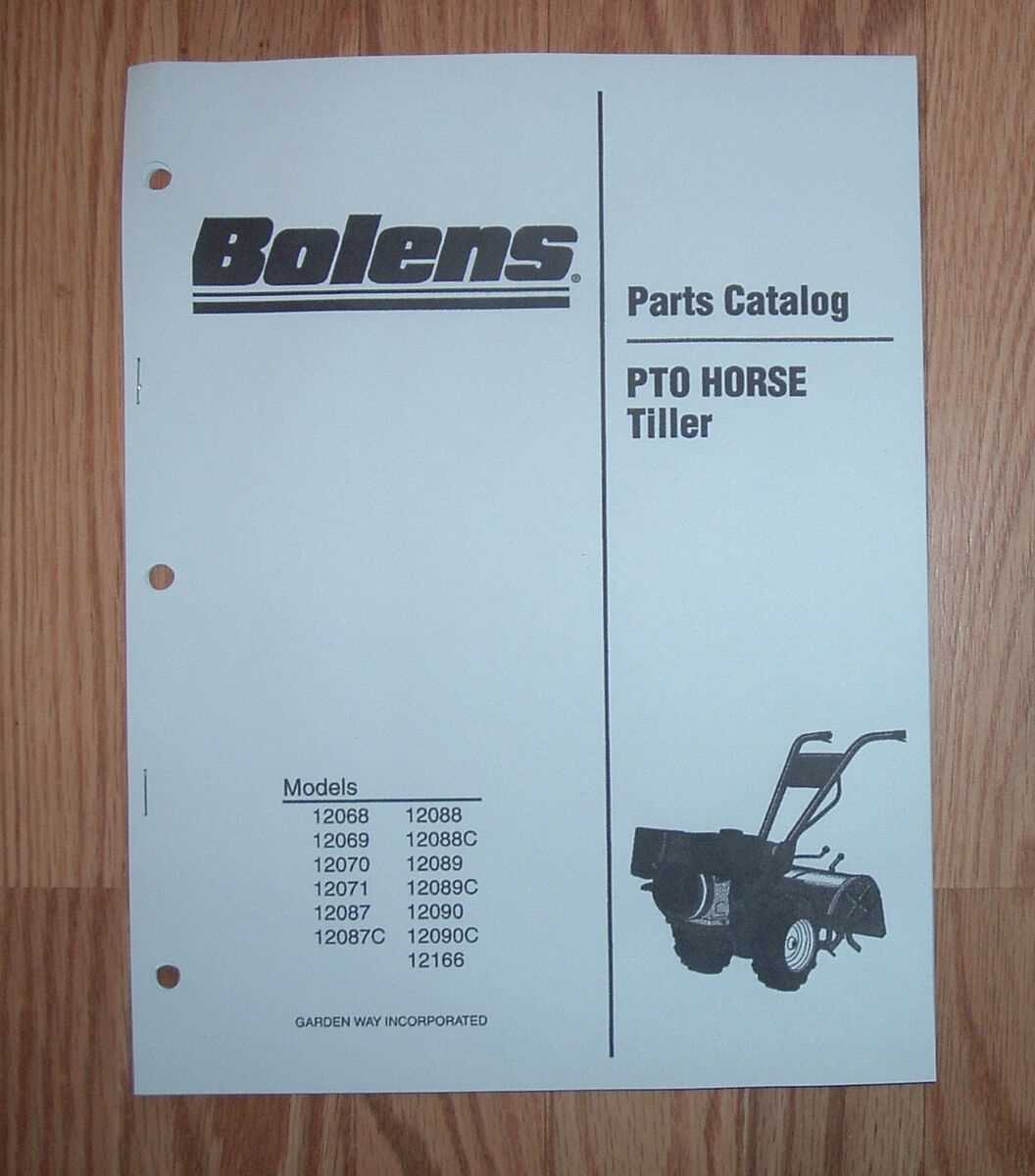 bolens tiller parts diagram