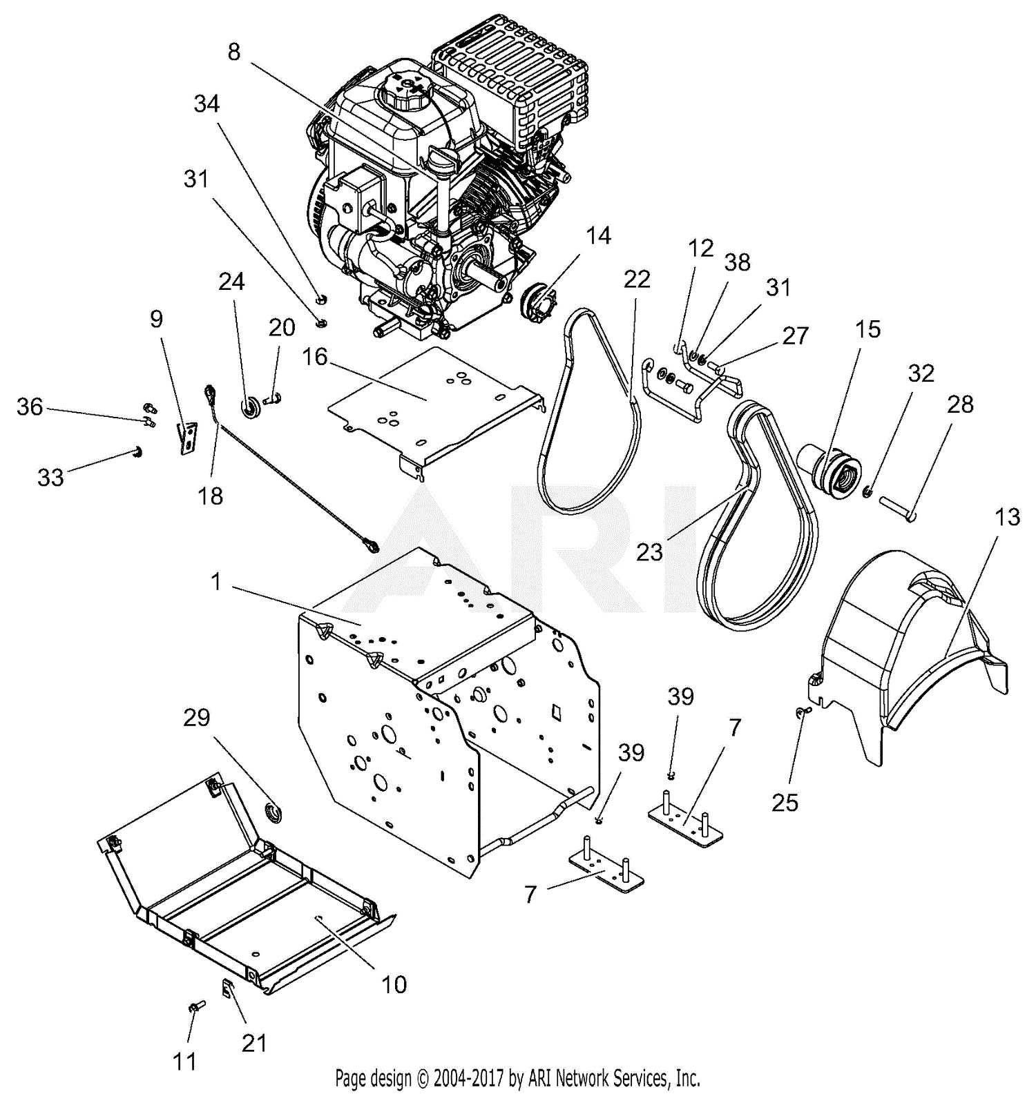 ariens deluxe 28 snowblower parts diagram