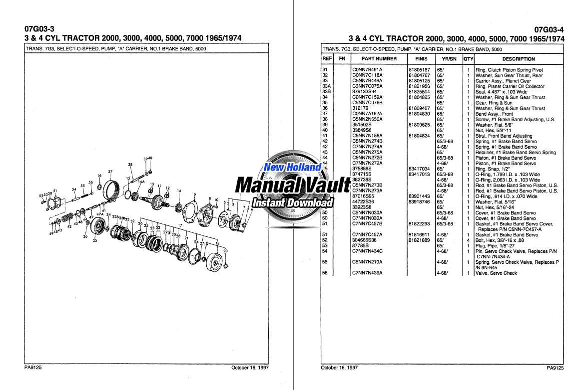 ford 3000 parts diagram