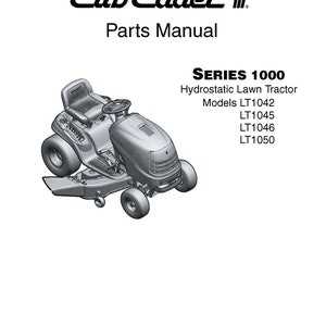 lt1045 cub cadet parts diagram