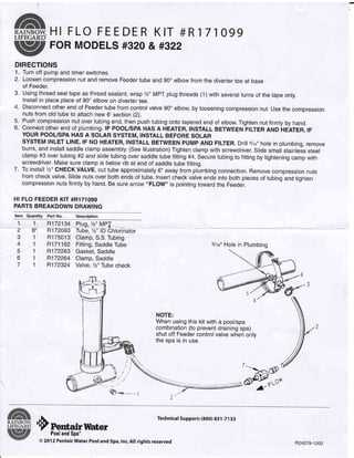 pentair 300 chlorinator parts diagram