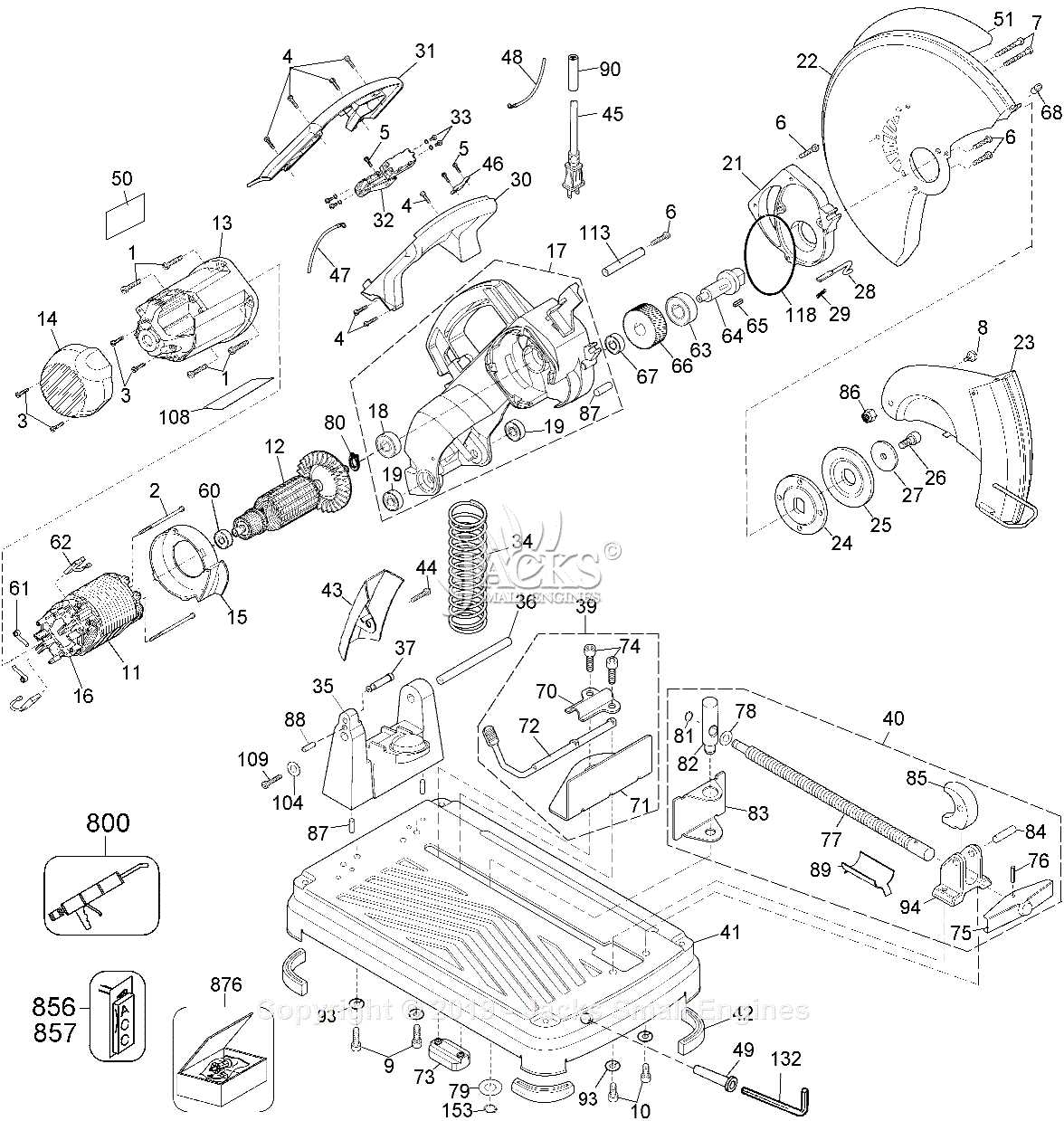 chop saw parts diagram