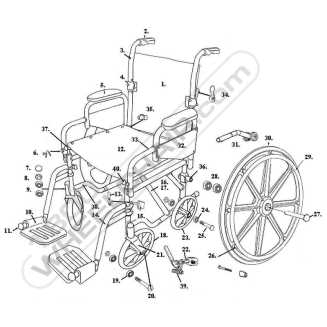 wheelchair diagram parts