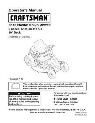 craftsman rer 1000 parts diagram