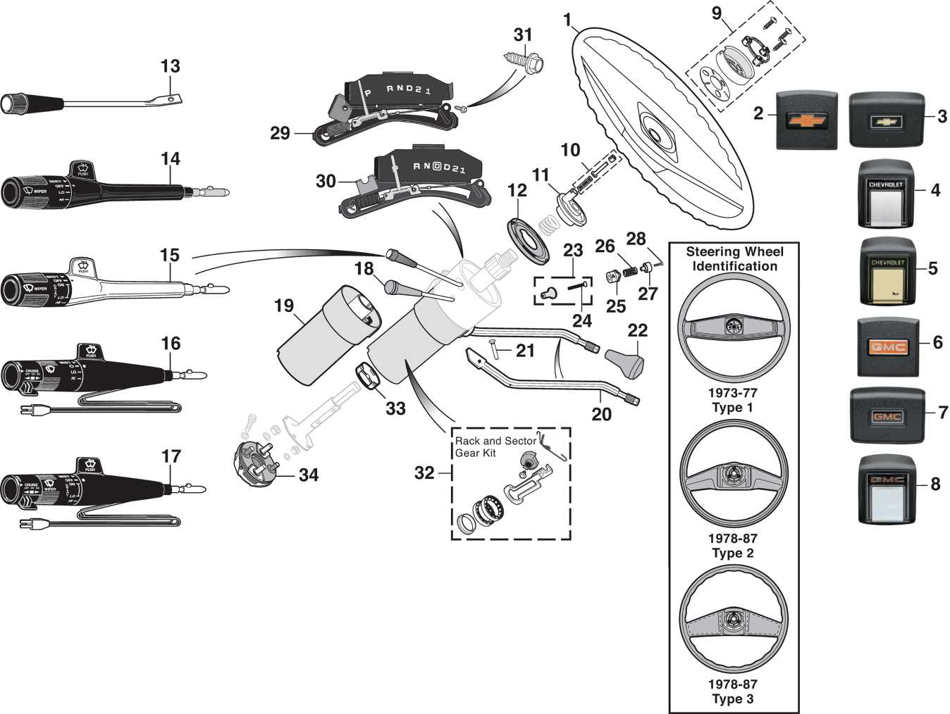 gm steering column parts diagram