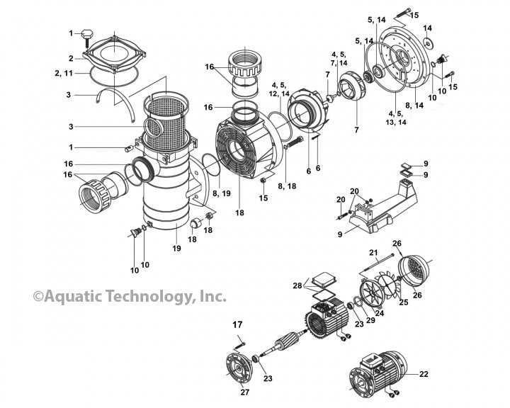 hayward pool pump parts diagram