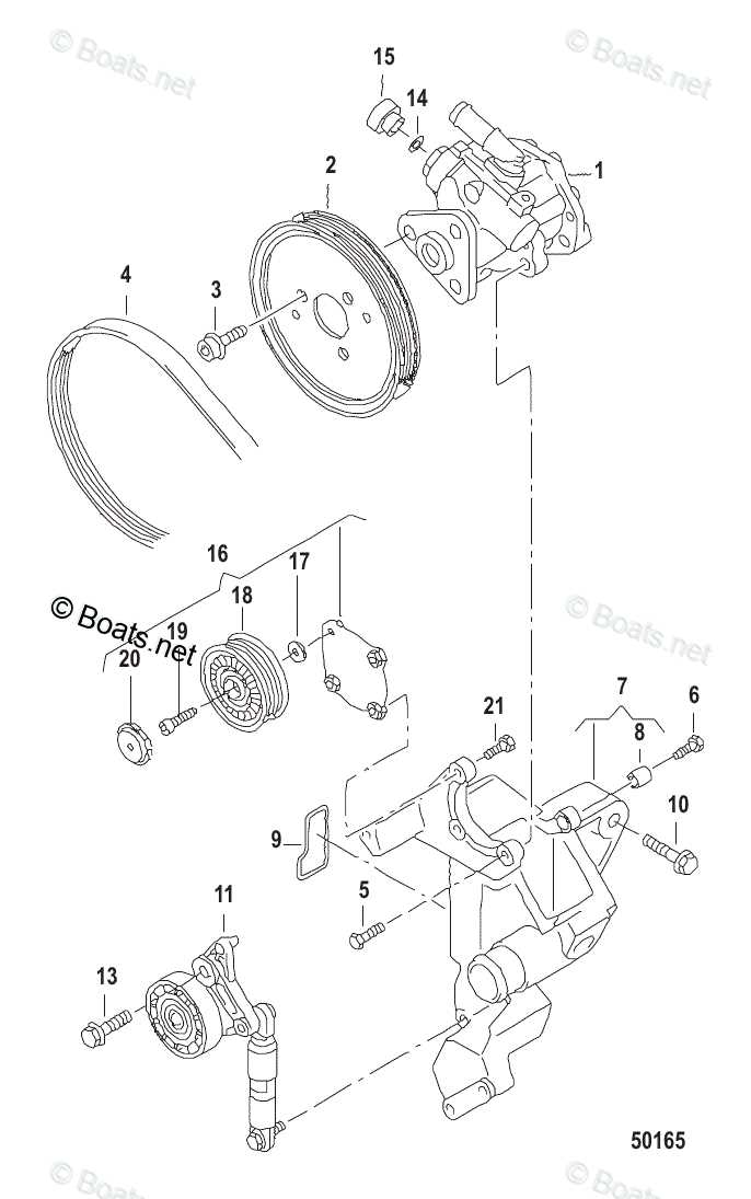 power steering parts diagram