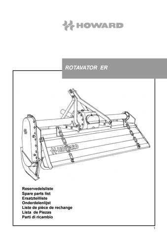 howard rototiller parts diagram