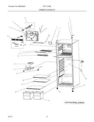 frigidaire freezer parts diagram